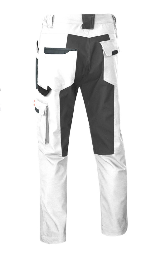 Bílé pracovní strečové kalhoty Classic Stretch Slim
